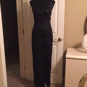 Black sequined gown